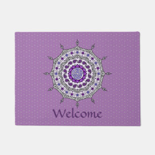 Mehndi Fantasy Silver Doormat
