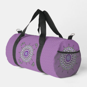 Mehndi Fantasy Silver Duffle Bag