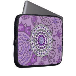 Mehndi Fantasy Silver Laptop Case