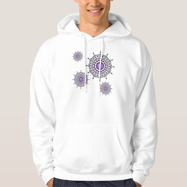 Mehndi Fantasy Silver Men's Light Shirt (Front)