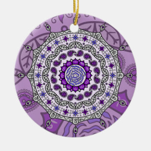 Mehndi Fantasy Silver Ornament