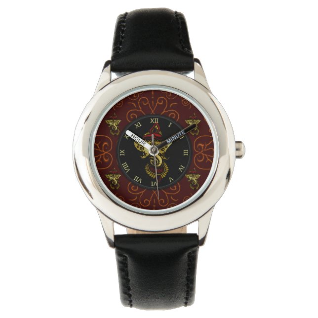 Mehndi Ganesha (Red) Watch (Front)