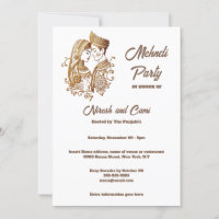Mehndi Henna bride groom bridal couple plain