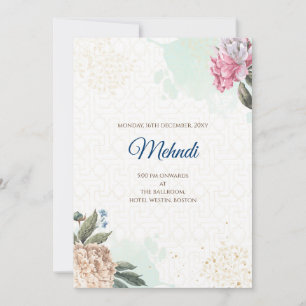 Mehndi invitation Digital Indian wedding invites
