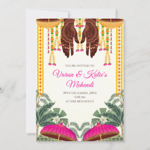Mehndi invitations as Digital Dholki invite