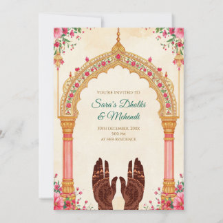 Mehndi invitations Digital Dholki invites