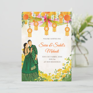 Mehndi Invites Henna party & Mehndi Night invite