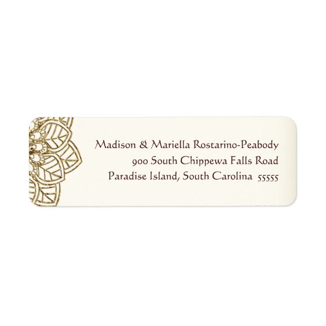 Mehndi Lace (Return Address Labels) (Front)