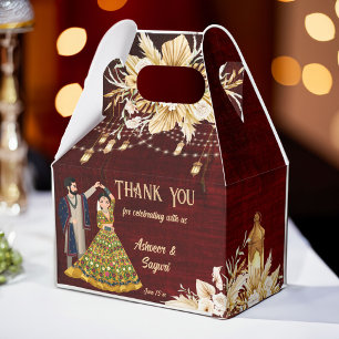 Mehndi Sangeet Indian wedding dancing couple Favour Box