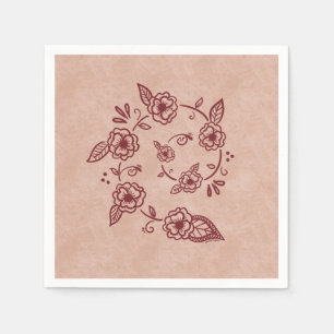 Mehndi Swirl Design Napkins