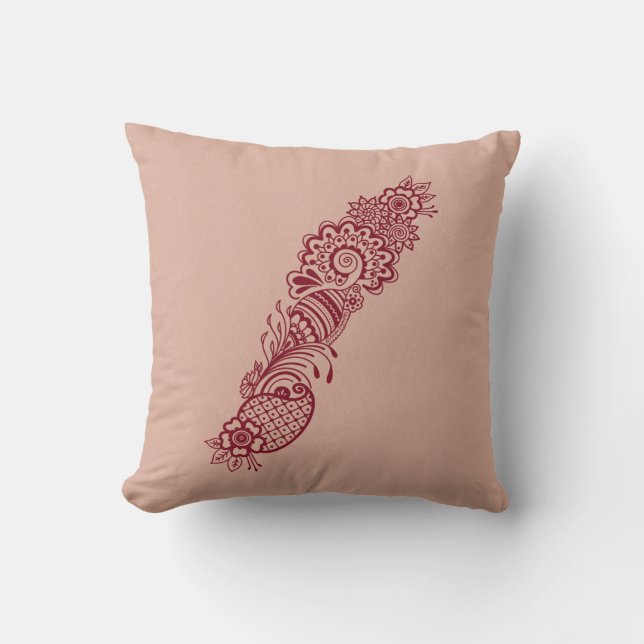 Mehndi throw pillow (Front)