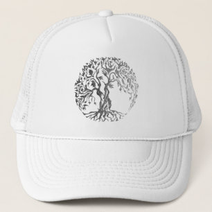 Mehndi Tree of Life (Henna) (Silver) Trucker Hat