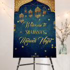 Mehndi welcome sign Arabian Moroccan lanterns