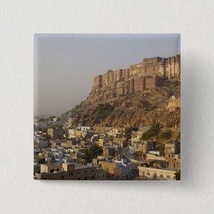 Mehrangarh Fort of Jodhpur. Rajasthan, INDIA. 15 Cm Square Badge