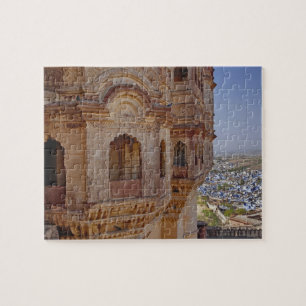 Mehrangarh Fort towering above Jodhpur, The Blue Jigsaw Puzzle