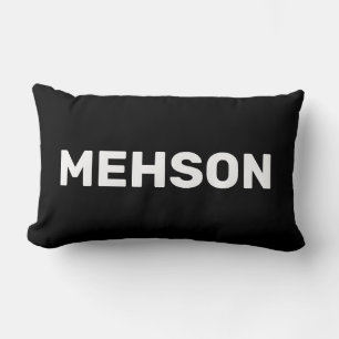 "MEHSON" Virgin Islands Slang, Black Lumbar Cushion