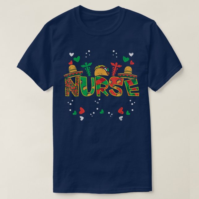 Meican Nurse Cinco De Mayo Nurse Women Scrub Top R (Design Front)