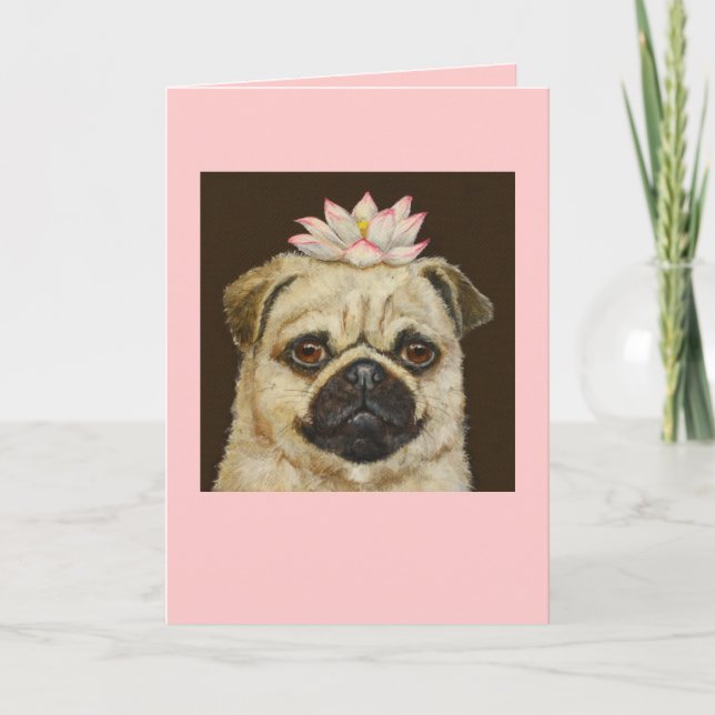 Meili the pug card (Front)