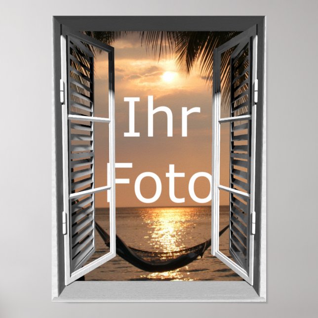 Mein Fensterblick Hochformat Poster (Front)