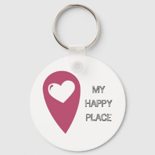 Mein glücklicher Platz Key Ring