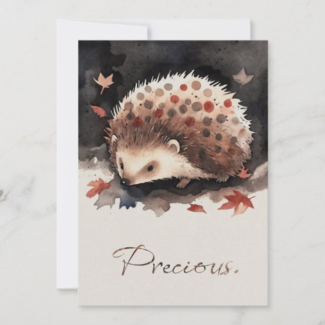 Mein kleiner Igel-Freund „Zwergerl“ Grußkarte Holiday Card (Front)