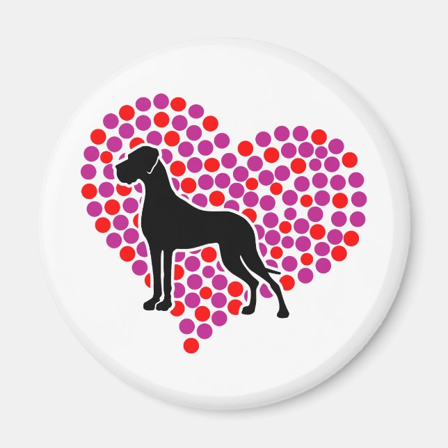 Meine Herzendogge Magnet (Front)