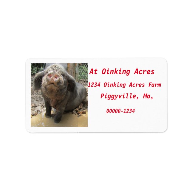 Meishan ,Pig Address Labels (Front)