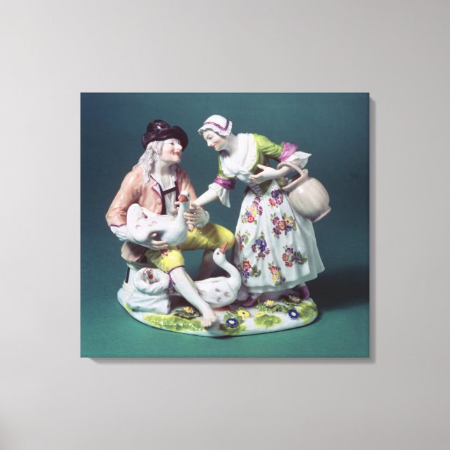 Meissen figure of a poultry seller, c.1750 canvas print (Front)