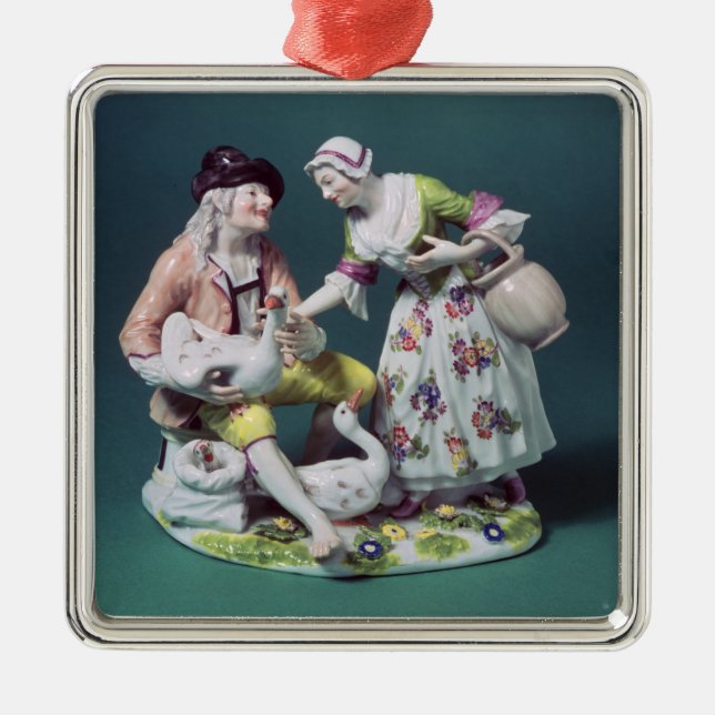 Meissen figure of a poultry seller, c.1750 metal tree decoration (Front)