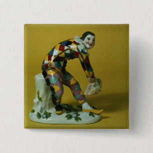 Meissen figure of Harlequin, c.1750 15 Cm Square Badge