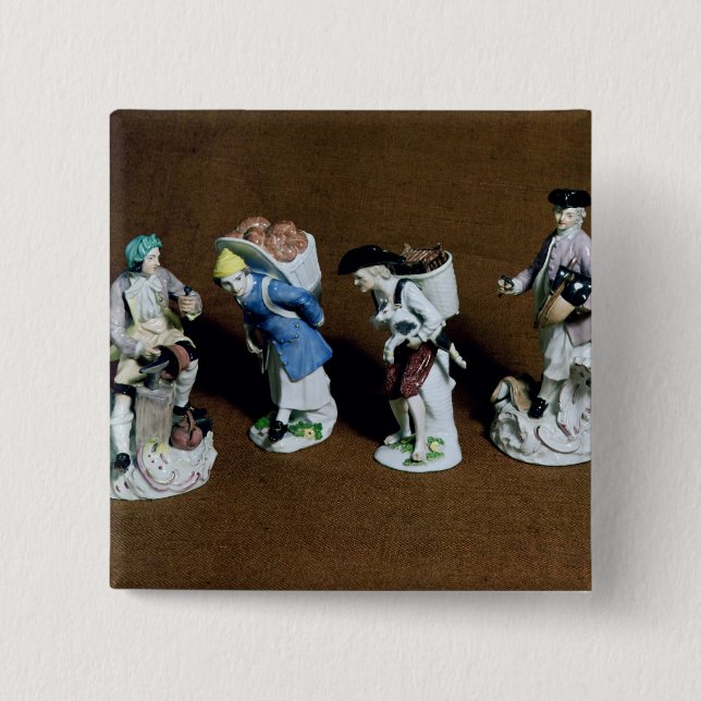 Meissen figures:saddler,goat seller 15 cm square badge (Front)