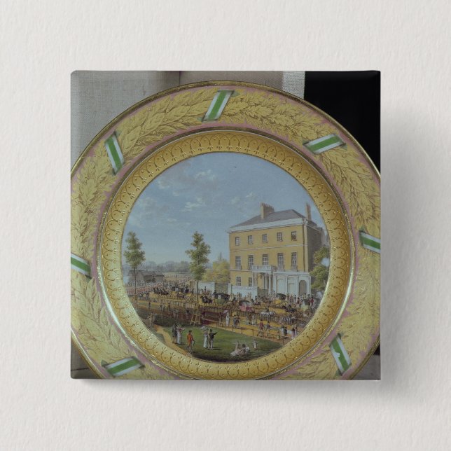 Meissen plate, decorated with a scene of 15 cm square badge (Front)