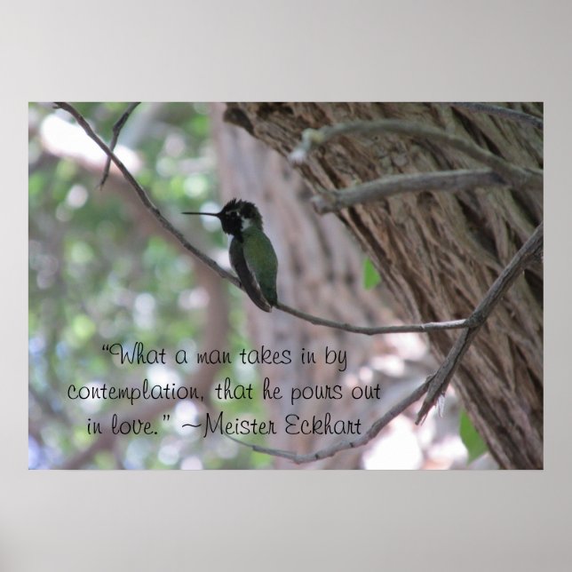 Meister Eckhart Contemplation Quote Poster (Front)