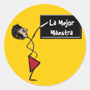 Mejor Maestra Classic Round Sticker