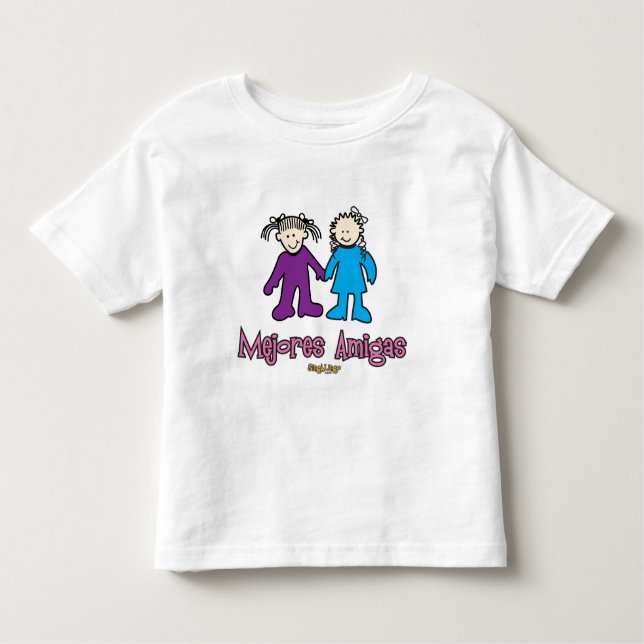 Mejores Amigas (Best Friends) 2 Girls Toddler T-Shirt (Front)