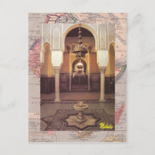 Meknes; mosque postcard