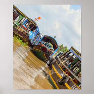 Mekong River in Vietnam Poster