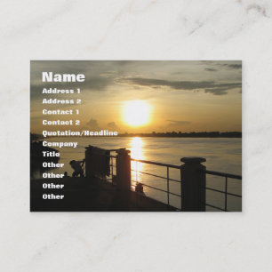 Mekong River Sunset ... Nong Khai, Isaan, Thailand Business Card