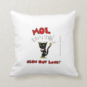 Mel "MOL: MEOW OUT LOUD" Pillow