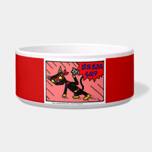 Mel NINJA CAT Pet Bowl - Red