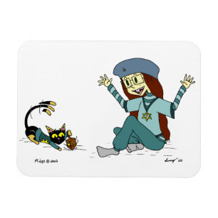 Mel the Cat and Maizy Hanukkah Magnet