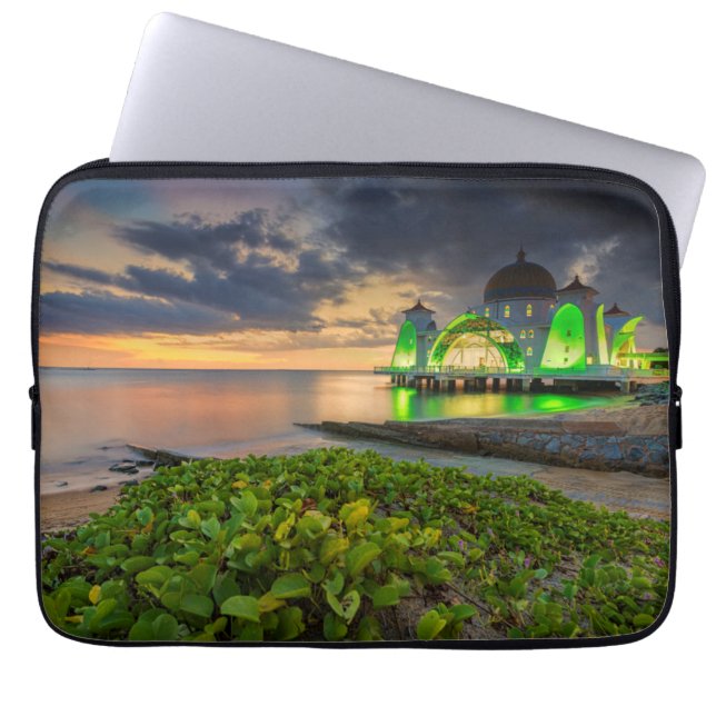Melaka During Sunset | Masjid Selat Laptop Sleeve (Front)