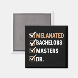Melanated Doctorate Graduation PhD EDD Bachelor Magnet