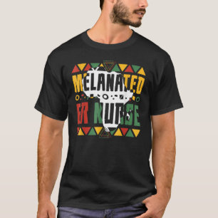 Melanated ER Nurse Black History Month Emergency N T-Shirt