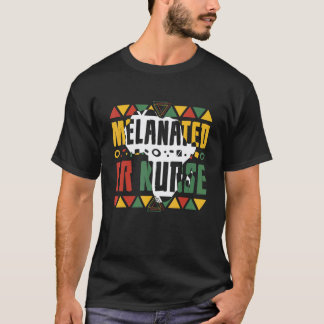 Melanated ER Nurse Black History Month Emergency N T-Shirt