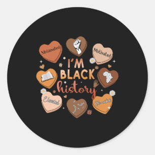 Melanated Motivated Educated Black History Month Classic Round Sticker