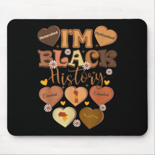 Melanated Motivated Educated Black History Month Mouse Pad