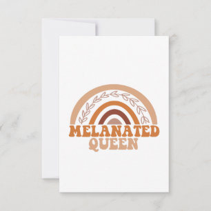 Melanated Queen Cute Rainbow African Juneteenth Thank You Card