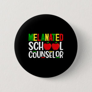 Melanated School Counsellor African Black History  6 Cm Round Badge