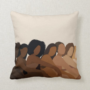 Melanated Women Pillow